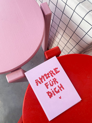 Postkarte "Amore für dich" - Typografie-Karte für Freund:innen & Familie
