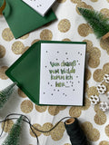 Weihnachtskarte: "Von drauß' vom Walde" Grußkarte - Hand Lettering