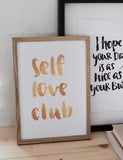 Poster "Self love club" - Brush Lettering