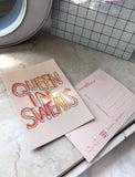 Postkarte: "Queen in sweats" - Font Lettering (These Girls Edition)