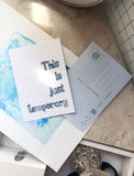 Postkarte: "Temporary" - Font Lettering (These Girls Edition)