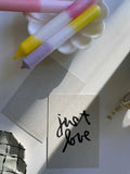 "Just Love" Set - Sticker-Set, Tasse & 2x Karten (Brush & Hand Lettering)