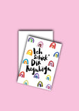 Postkarte "Schicke Dir Regenbögen" - Brush Lettering