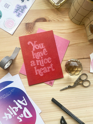 Postkarten-3er Set: "Heart, heart, focus edition" Hand Lettering