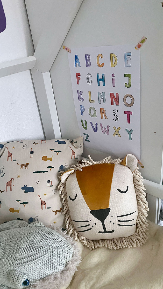 Poster Kinderzimmer - Hand Lettering (Alphabet ABC Edition ...