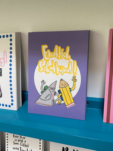 "Endlich Schulkind" - Schulstart-Karte Back to School 🎨✏️🍐