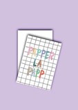 Postkarte: "Papperlapapp" - Hand Lettering