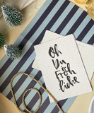 Postkarte "Oh Du Fröhliche" Weihnachtskarte - Brush Lettering