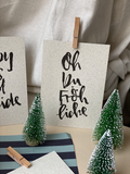 Postkarte "Oh Du Fröhliche" Weihnachtskarte - Brush Lettering