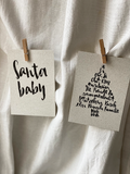 Postkarte "Santa Baby" Weihnachtskarte - Brush Lettering