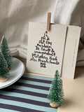 Postkarte "Weihnachtsbaum" Weihnachtskarte - Brush Lettering