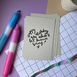 Postkarte "Happy Birthday" Geburtstagskarte - Brush Lettering