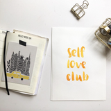 Poster "Self love club" - Brush Lettering