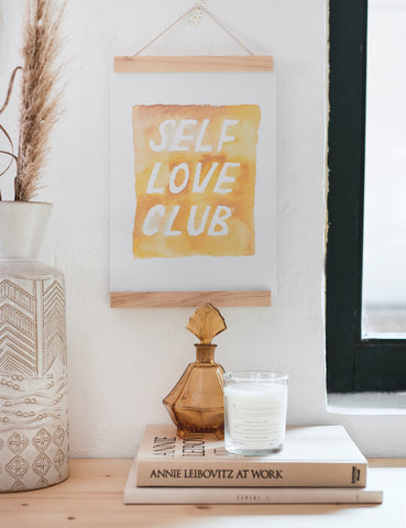 Poster "Self love club" - Aquarell Lettering