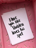 Postkarte "Sheldon's Spot" - Brush Lettering