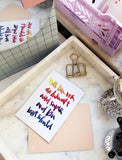 Postkarte "Zukunft Regenbogen" - Brush Lettering