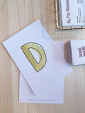 Karte Buchstabe "D" -  Hand Lettering (Alphabet ABC Edition)