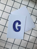 Karte Buchstabe "G" -  Hand Lettering (Alphabet ABC Edition)