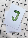 Karte Buchstabe "J" - Hand Lettering (ABC Edition)