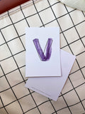 Karte Buchstabe "V" - Hand Lettering (Alphabet ABC Edition)
