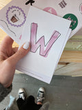 Karte Buchstabe "W" - Hand Lettering (Alphabet ABC Edition)