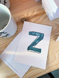 Karte Buchstabe "Z" - Hand Lettering (Alphabet ABC Edition)