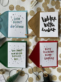 Weihnachtskarte: "Leise rieselt" Grußkarte - Hand Lettering