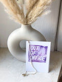 Postkarte: "Out of office" - Aquarell Lettering
