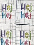 Postkarte "Hej hej" Postkarte - Hand Lettering