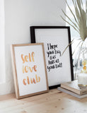 Poster "Self love club" - Brush Lettering