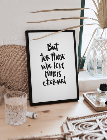 Poster "Time is eternal" - Brush Lettering