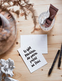 Postkarte "Perfekt ins Herz" - Brush Lettering