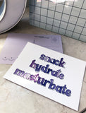 Postkarte: "Snack" - Font Lettering (These Girls Edition)