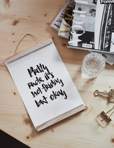 Poster "Not Friday" - Brush Lettering