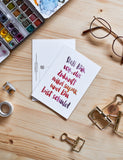 Postkarte "Zukunft" - Brush Lettering