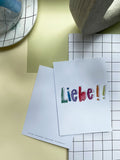 Postkarte "Liebe" Postkarte - Hand Lettering