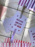 Postkarte "Mächtig verliebt" Valentinstagskarte - Hand Lettering